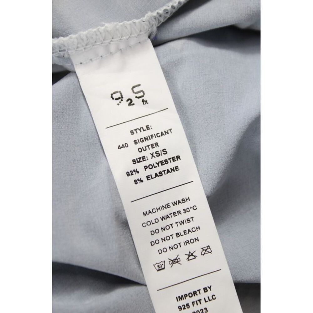 925 Fit Womens Floral Blue Windbreaker Zip Long Sleeve Size XS - Picture 5 of 7
